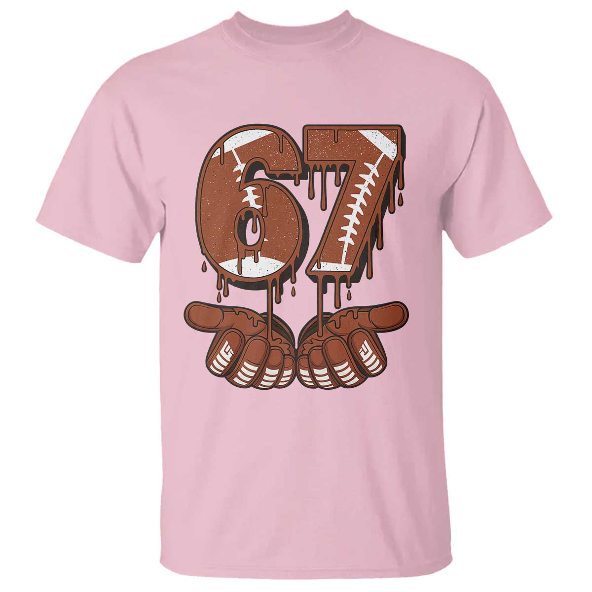 67 Six Seven T Shirt Funny Football Meme TS14 Light Pink Print Your Wear