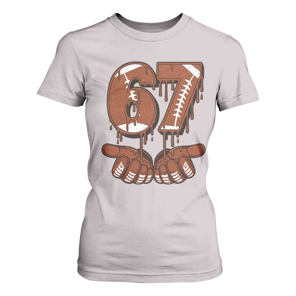 67 Six Seven T Shirt For Women Funny Football Meme TS14 Ice Gray Print Your Wear