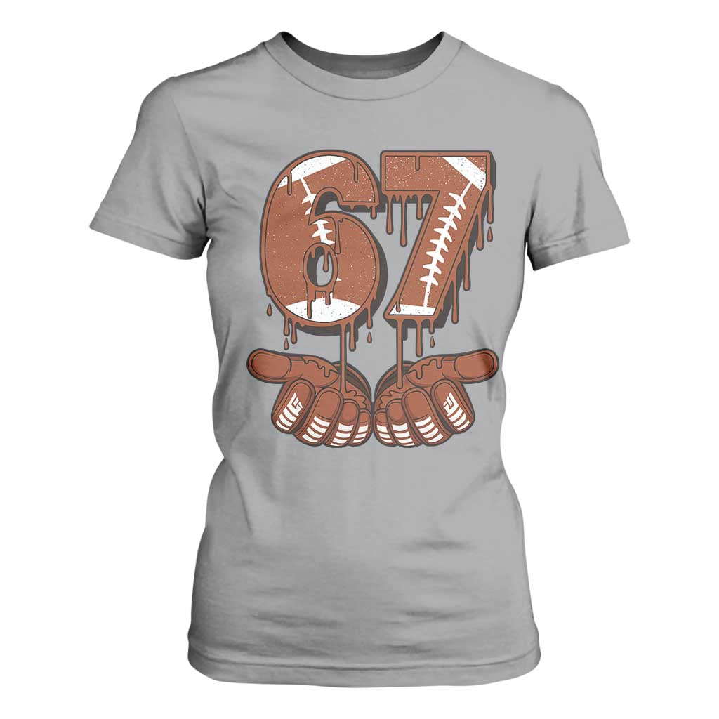 67 Six Seven T Shirt For Women Funny Football Meme TS14 Sport Gray Print Your Wear