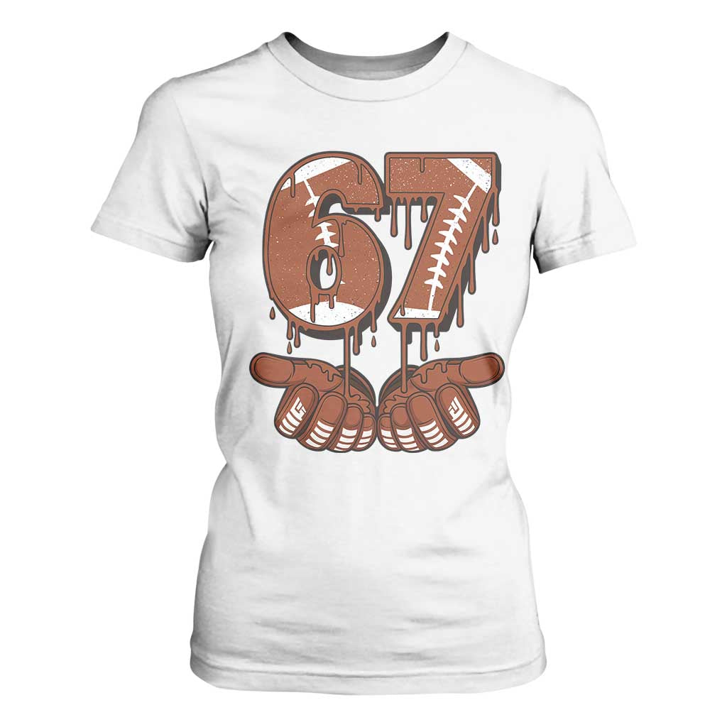 67 Six Seven T Shirt For Women Funny Football Meme TS14 White Print Your Wear