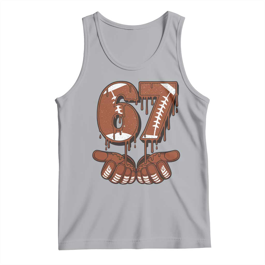 67 Six Seven Tank Top Funny Football Meme TS14 Athletic Heather Print Your Wear