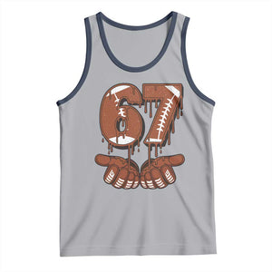 67 Six Seven Tank Top Funny Football Meme TS14 Athletic Heather Navy Print Your Wear