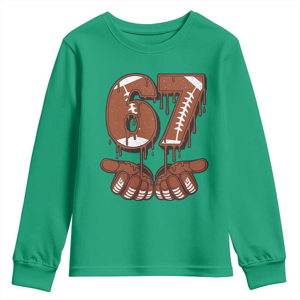 67 Six Seven Youth Sweatshirt Funny Football Meme TS14 Irish Green Print Your Wear