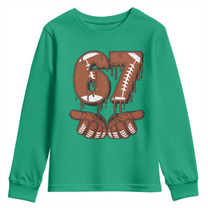 67 Six Seven Youth Sweatshirt Funny Football Meme TS14 Irish Green Print Your Wear