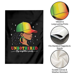 Afro African American Garden Flag Unbothered By Negative Souls Black Sassy Queen TS14 Print Your Wear