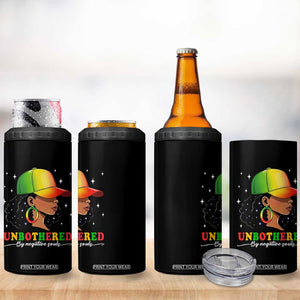 Afro African American 4 in 1 Can Cooler Tumbler Unbothered By Negative Souls Black Sassy Queen TS14 Print Your Wear