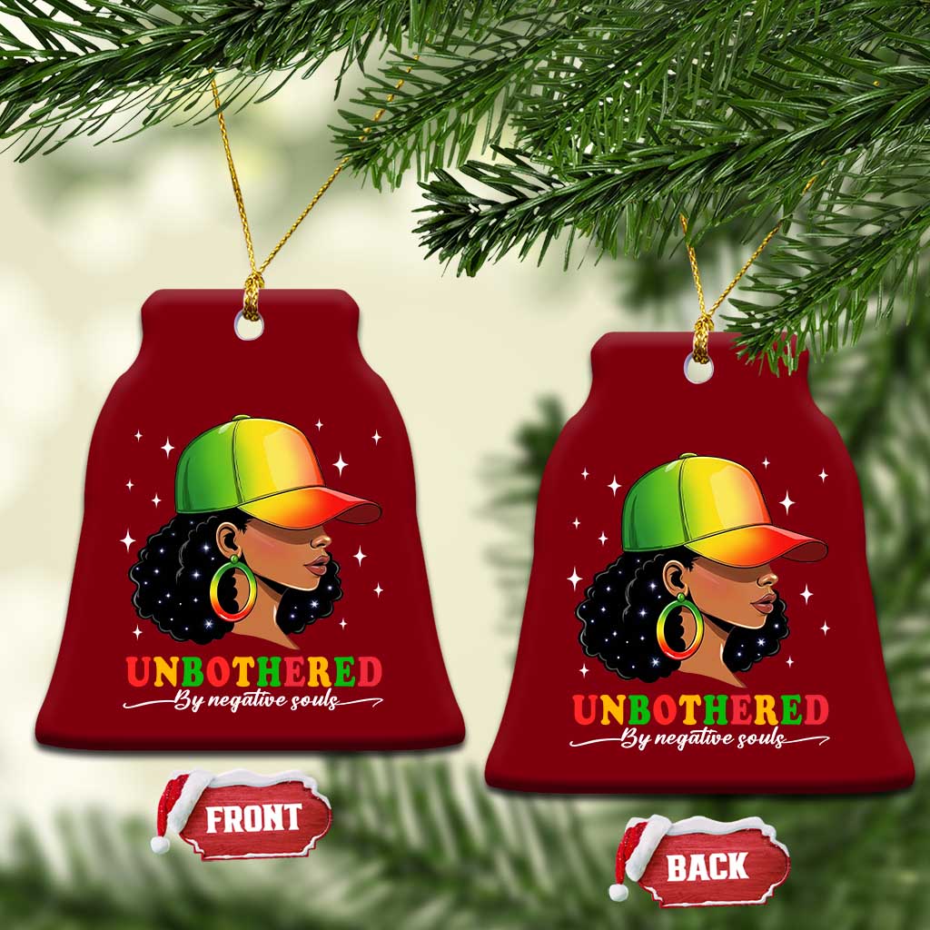 Afro African American Ceramic Ornament Unbothered By Negative Souls Black Sassy Queen TS14 Print Your Wear