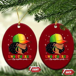 Afro African American Ceramic Ornament Unbothered By Negative Souls Black Sassy Queen TS14 Print Your Wear