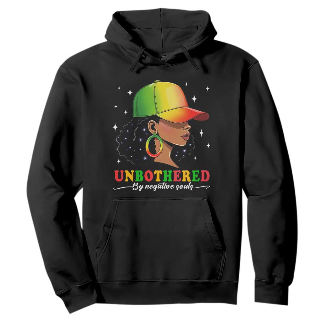 Afro African American Hoodie Unbothered By Negative Souls Black Sassy Queen TS14 Black Print Your Wear