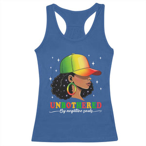 Afro African American Racerback Tank Top Unbothered By Negative Souls Black Sassy Queen TS14 Royal Blue Print Your Wear