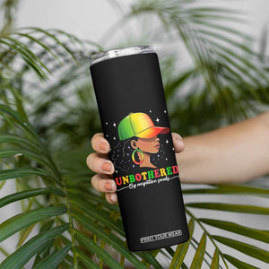 Afro African American Skinny Tumbler Unbothered By Negative Souls Black Sassy Queen TS14 Print Your Wear