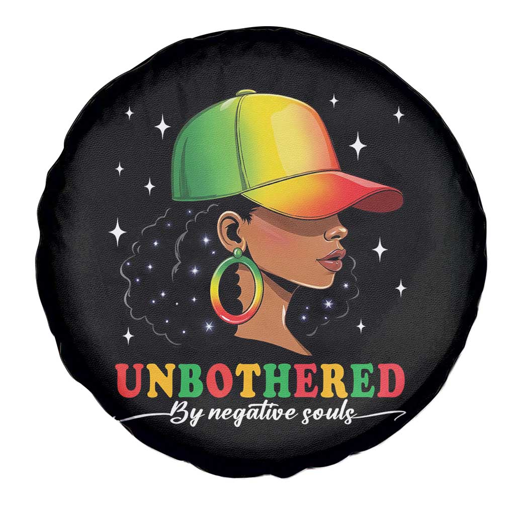Afro African American Spare Tire Cover Unbothered By Negative Souls Black Sassy Queen TS14 Print Your Wear