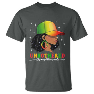 Afro African American T Shirt Unbothered By Negative Souls Black Sassy Queen TS14 Dark Heather Print Your Wear