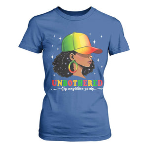 Afro African American T Shirt For Women Unbothered By Negative Souls Black Sassy Queen TS14 Royal Blue Print Your Wear