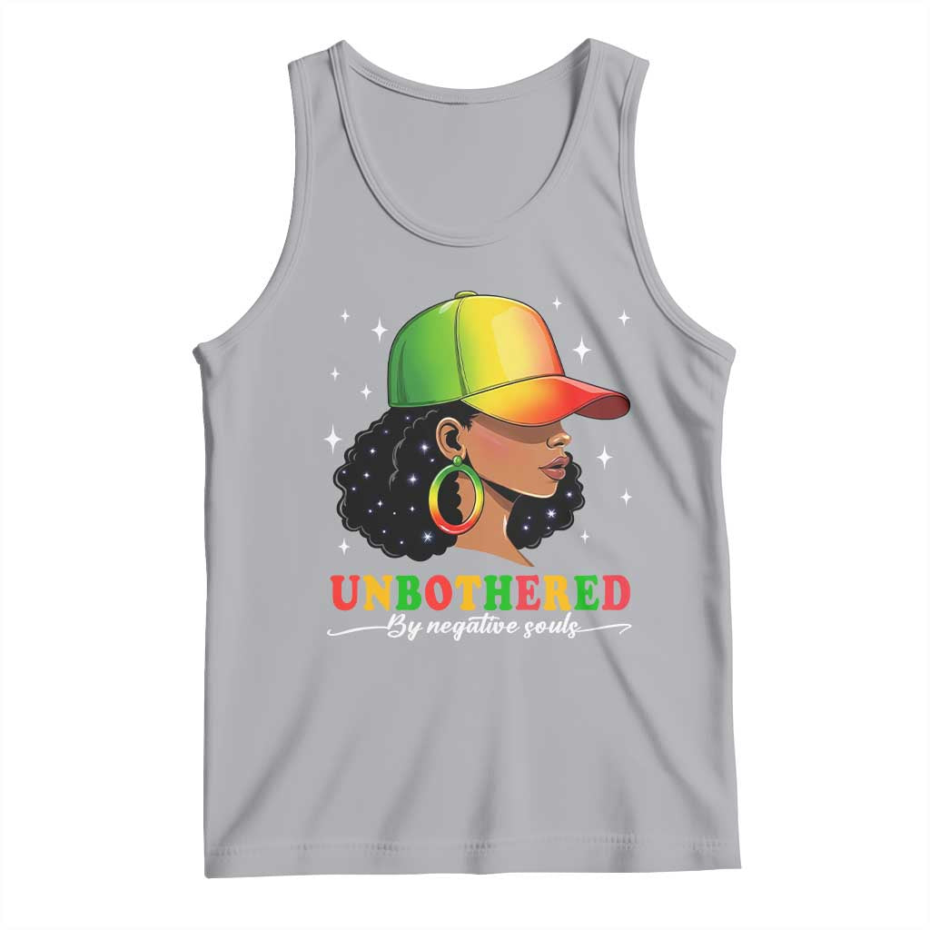 Afro African American Tank Top Unbothered By Negative Souls Black Sassy Queen TS14 Athletic Heather Print Your Wear