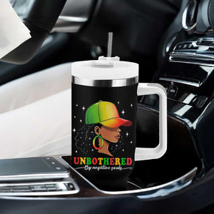 Afro African American Tumbler With Handle Unbothered By Negative Souls Black Sassy Queen TS14 Print Your Wear