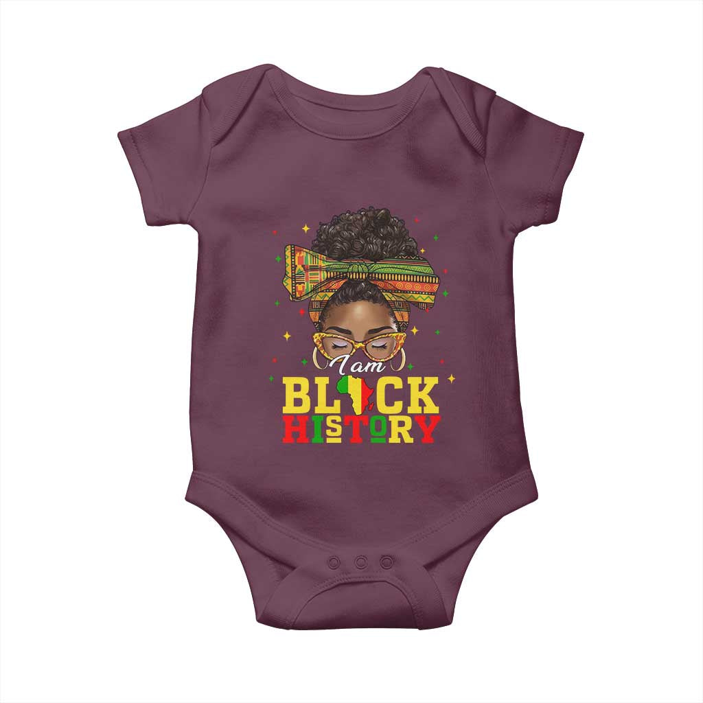 Black History Month Baby Onesie Messy Pun Afro African American TS14 Maroon Print Your Wear