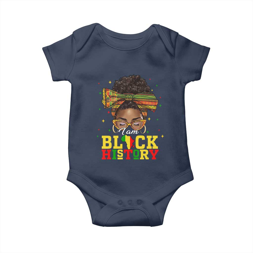 Black History Month Baby Onesie Messy Pun Afro African American TS14 Navy Print Your Wear