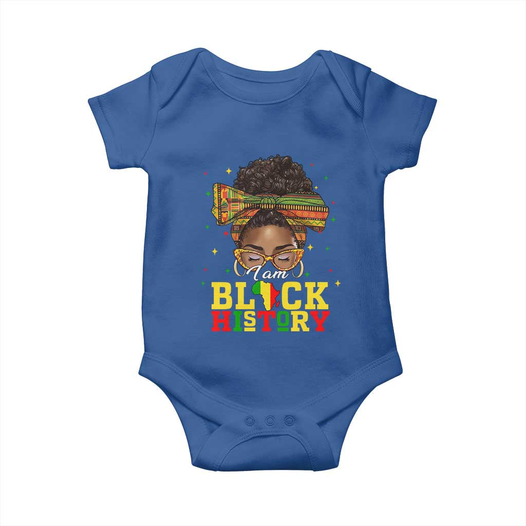 Black History Month Baby Onesie Messy Pun Afro African American TS14 Royal Blue Print Your Wear