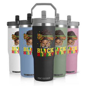 Black History Month Flip Straw Tumbler Messy Pun Afro African American TS14 Print Your Wear