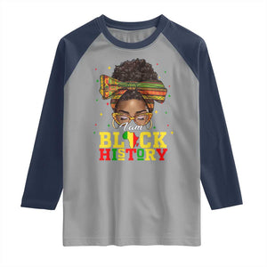 Black History Month Raglan Shirt Messy Pun Afro African American TS14 Sport Gray Navy Print Your Wear