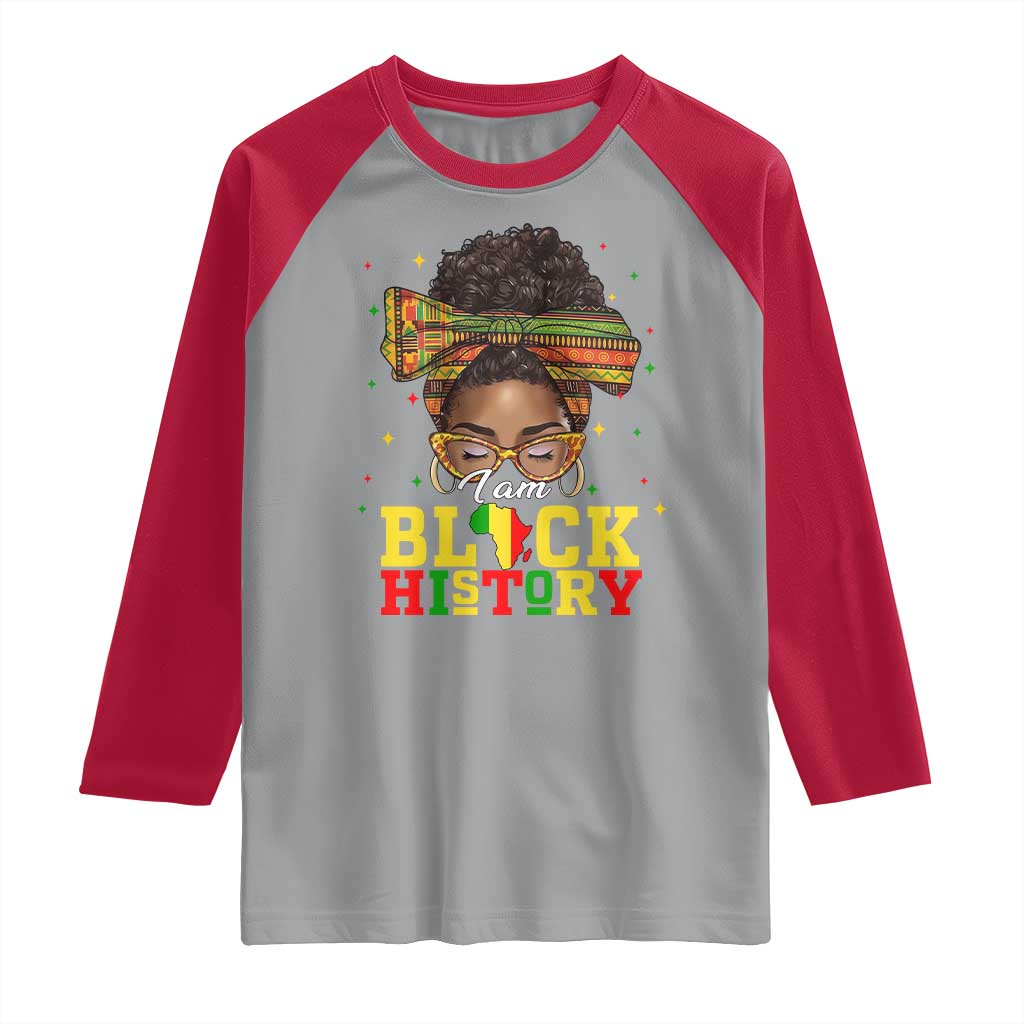 Black History Month Raglan Shirt Messy Pun Afro African American TS14 Sport Gray Red Print Your Wear