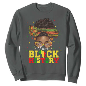 Black History Month Sweatshirt Messy Pun Afro African American TS14 Dark Heather Print Your Wear