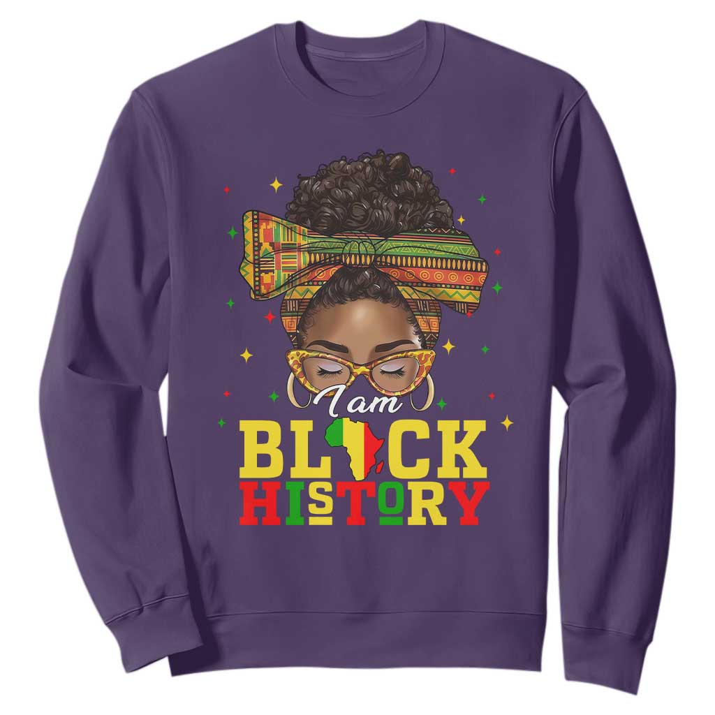 Black History Month Sweatshirt Messy Pun Afro African American TS14 Purple Print Your Wear