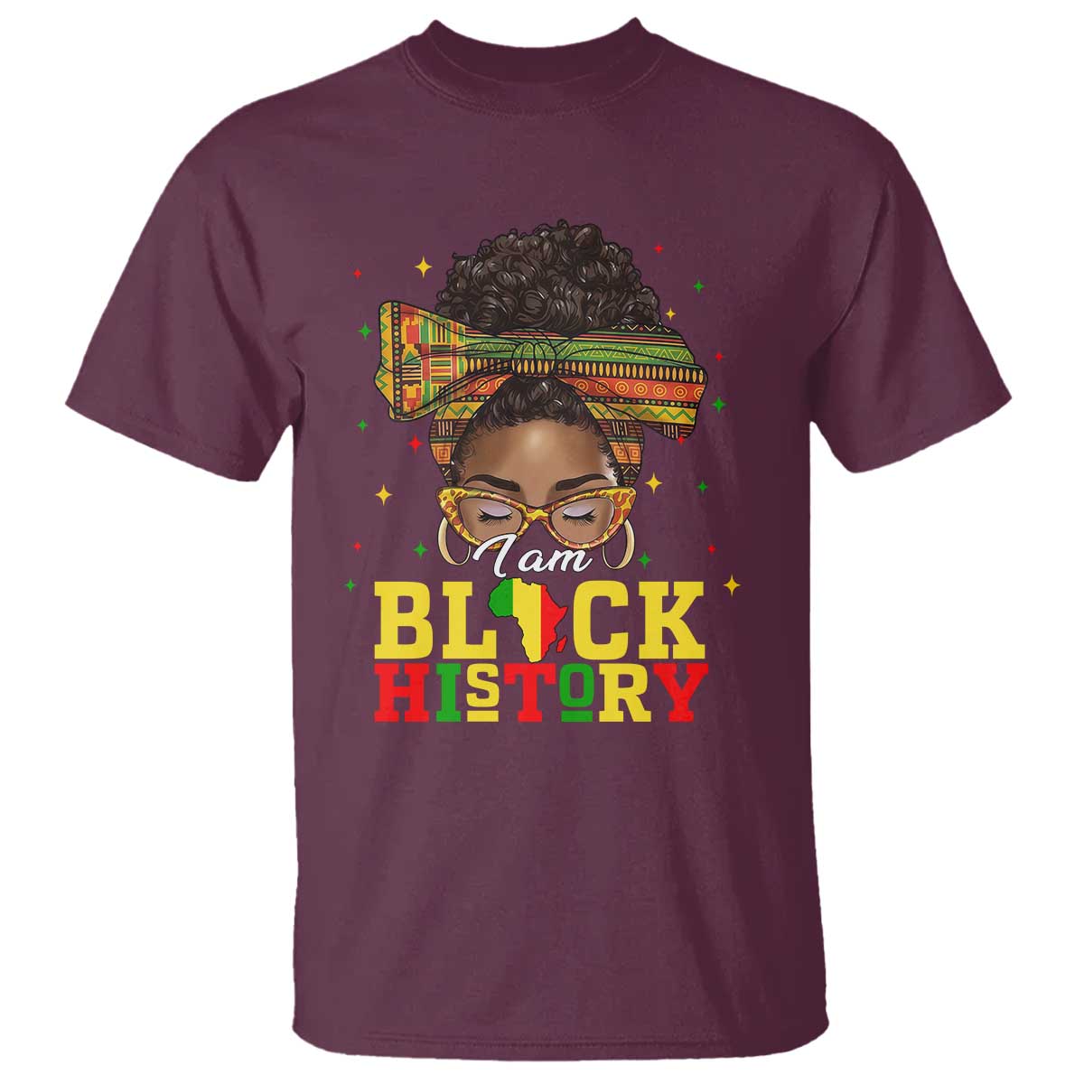 Black History Month T Shirt Messy Pun Afro African American TS14 Maroon Print Your Wear