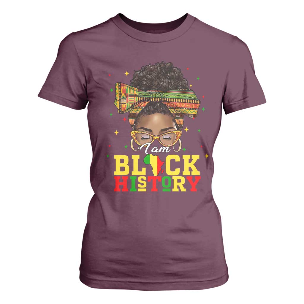 Black History Month T Shirt For Women Messy Pun Afro African American TS14 Maroon Print Your Wear