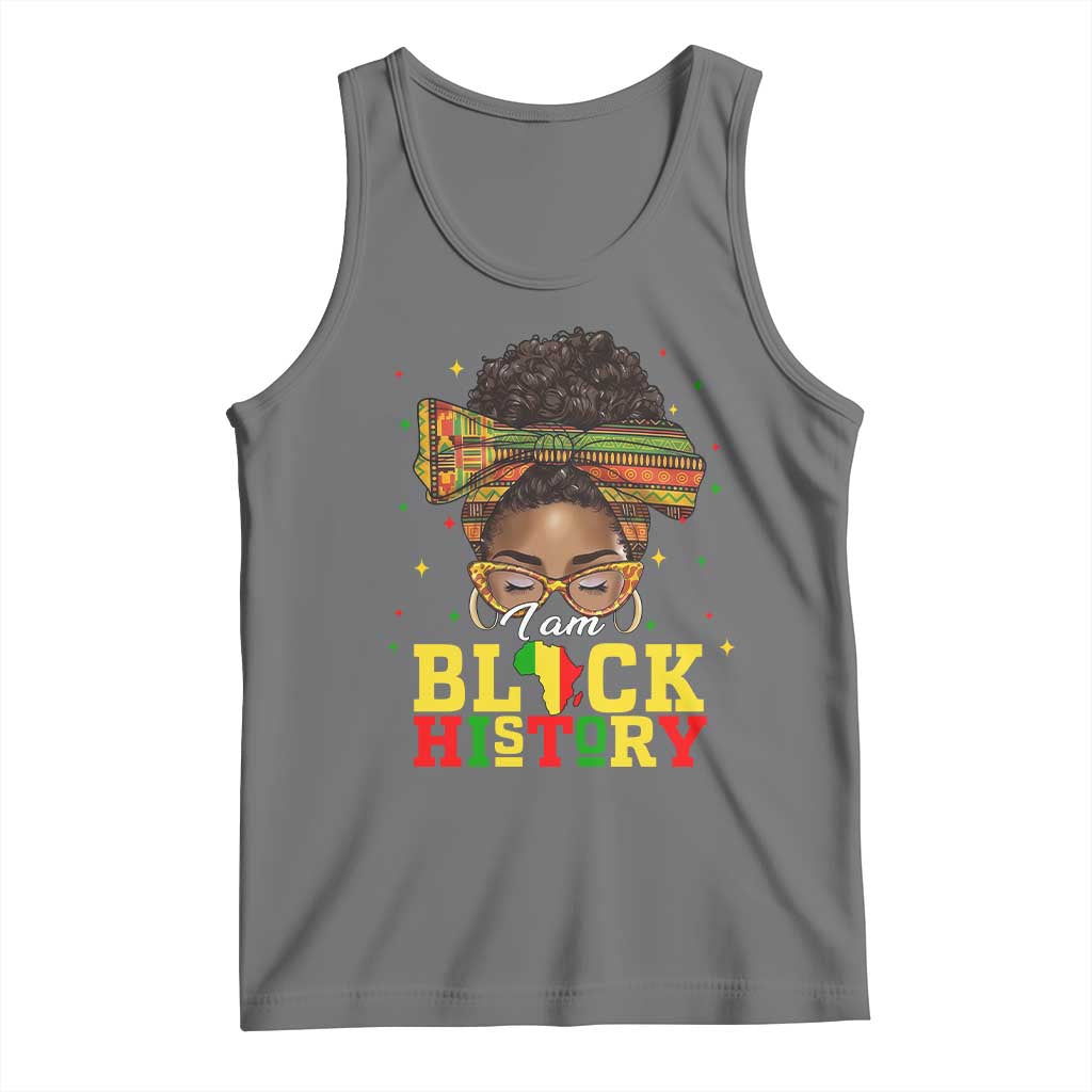 Black History Month Tank Top Messy Pun Afro African American TS14 Black Heather Print Your Wear