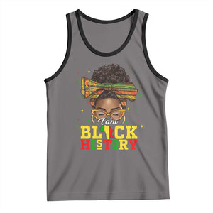 Black History Month Tank Top Messy Pun Afro African American TS14 Deep Heather Black Print Your Wear