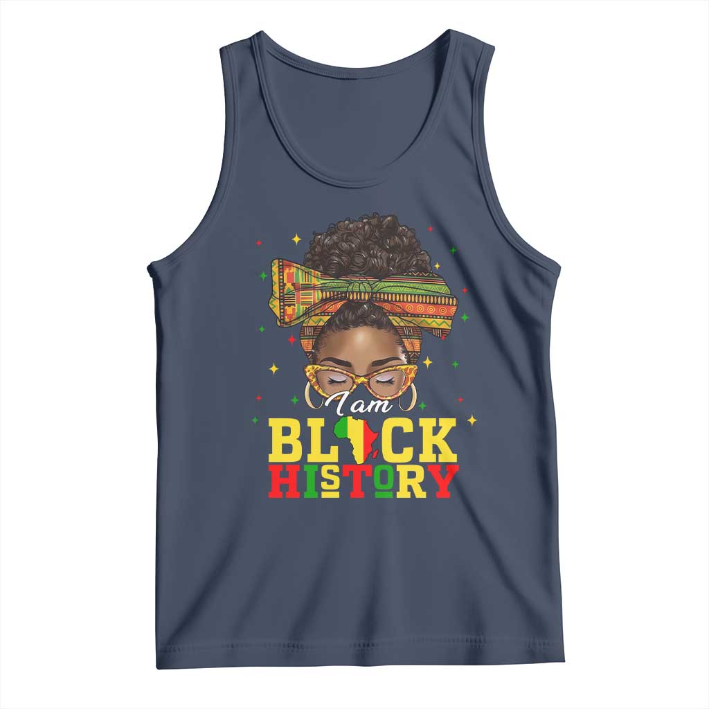 Black History Month Tank Top Messy Pun Afro African American TS14 Navy Print Your Wear