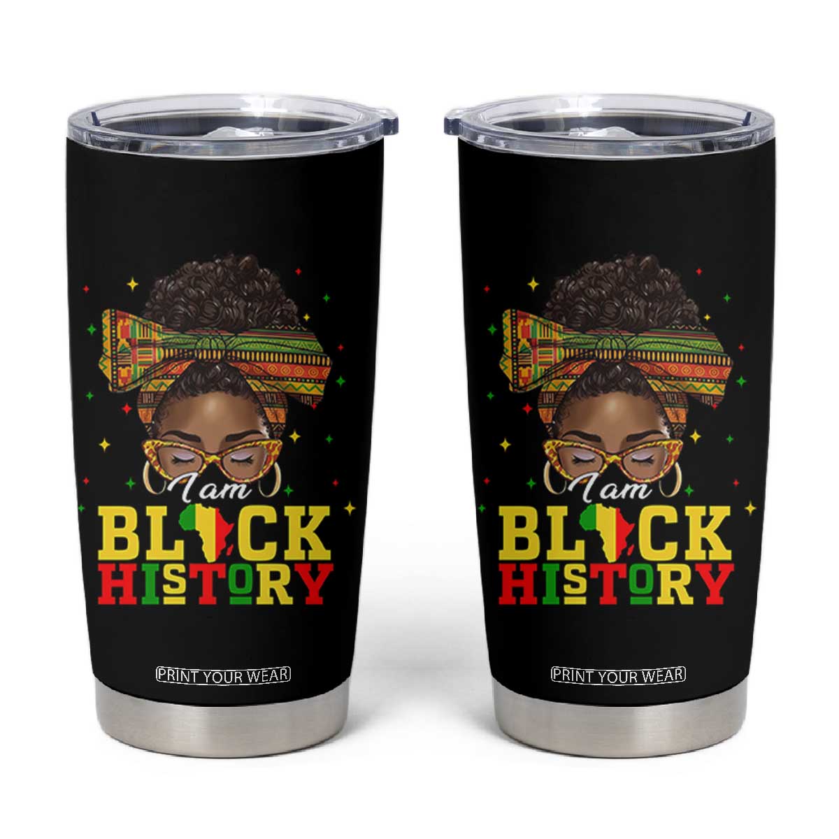 Black History Month Tumbler Cup Messy Pun Afro African American TS14 Black Print Your Wear