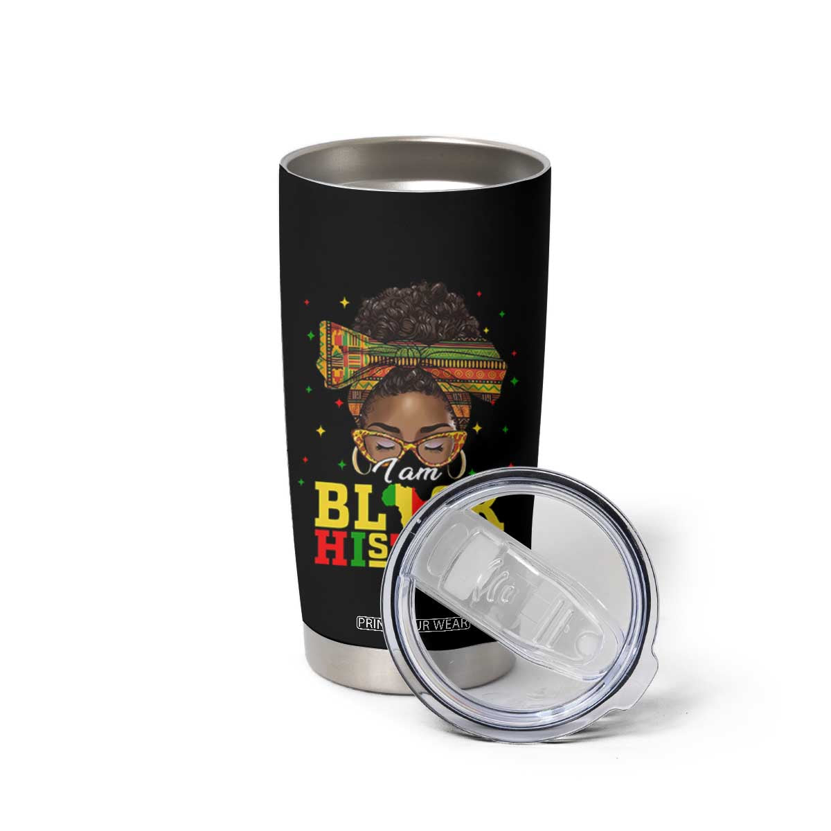 Black History Month Tumbler Cup Messy Pun Afro African American TS14 Print Your Wear