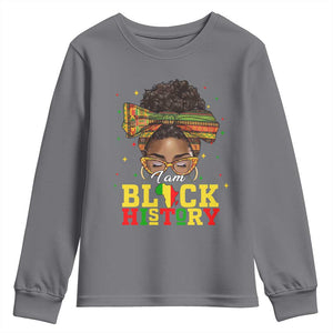 Black History Month Youth Sweatshirt Messy Pun Afro African American TS14 Charcoal Print Your Wear