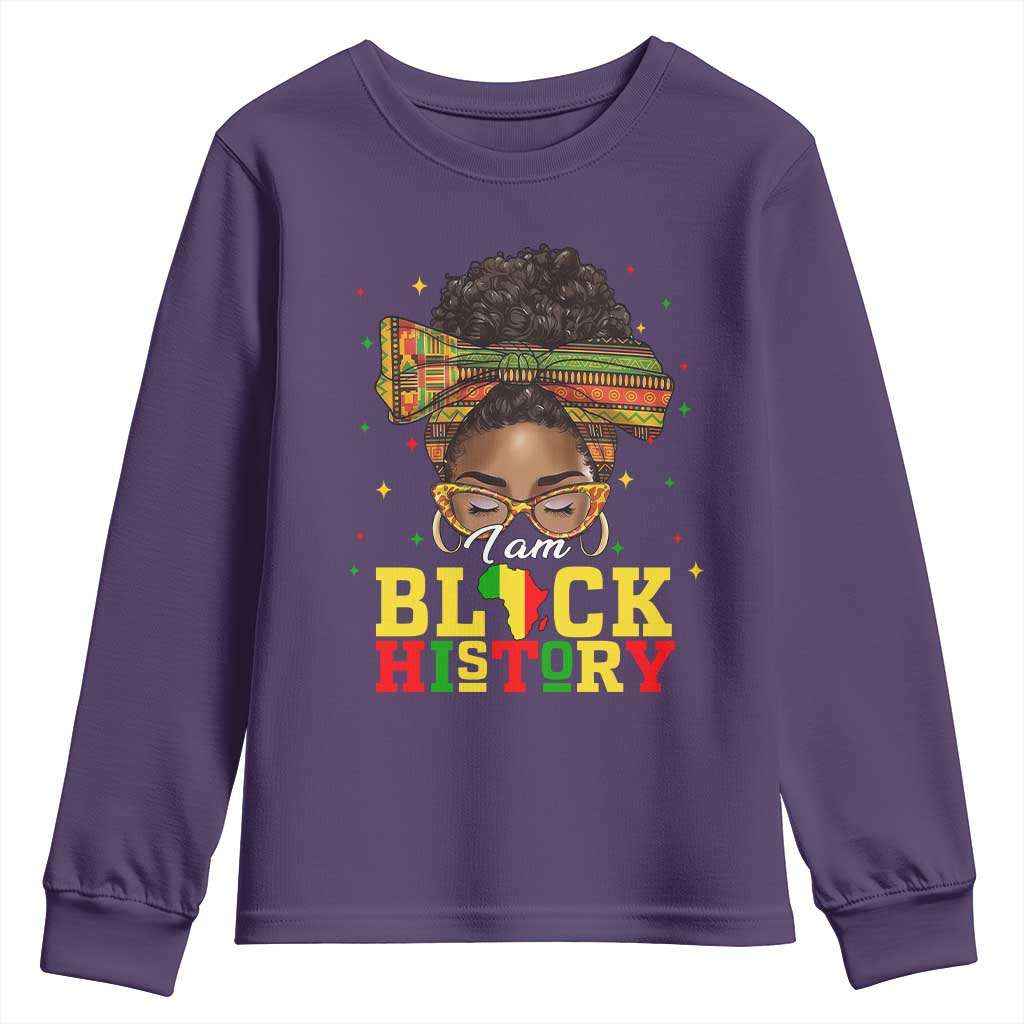 Black History Month Youth Sweatshirt Messy Pun Afro African American TS14 Purple Print Your Wear