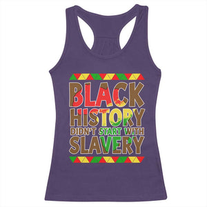 Black History Month Racerback Tank Top Black History Month Didn't Start With Slavery TS14 Purple Print Your Wear