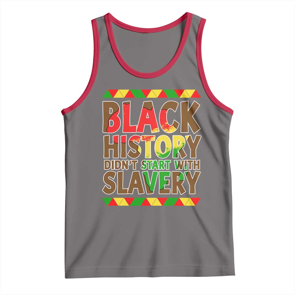 Black History Month Tank Top Black History Month Didn't Start With Slavery TS14 Deep Heather Red Print Your Wear