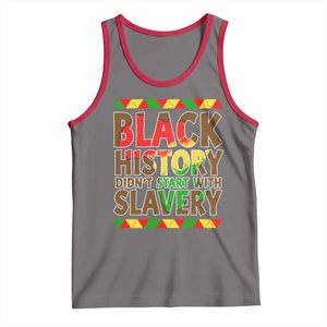 Black History Month Tank Top Black History Month Didn't Start With Slavery TS14 Deep Heather Red Print Your Wear