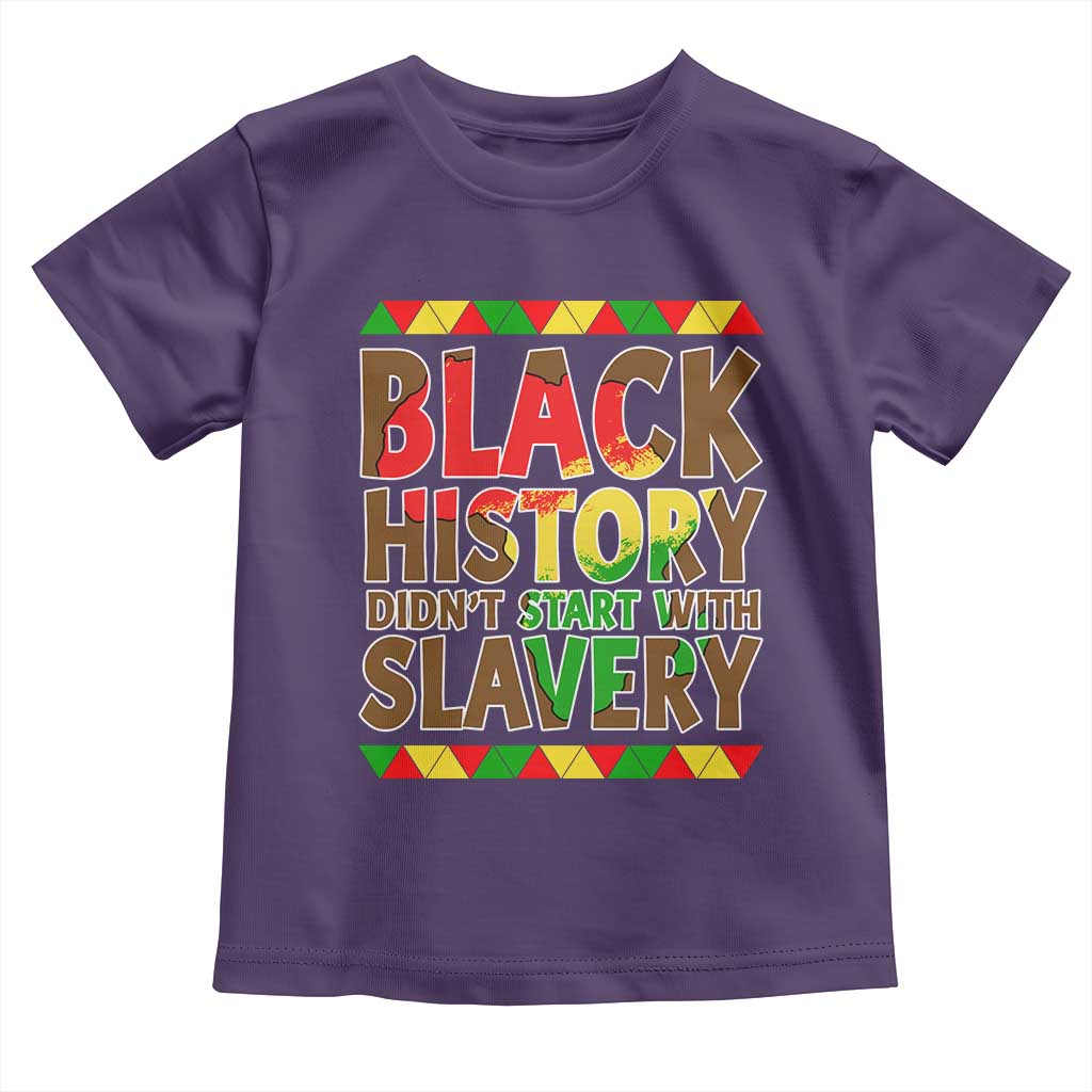 Black History Month Toddler T Shirt Black History Month Didn't Start With Slavery TS14 Purple Print Your Wear