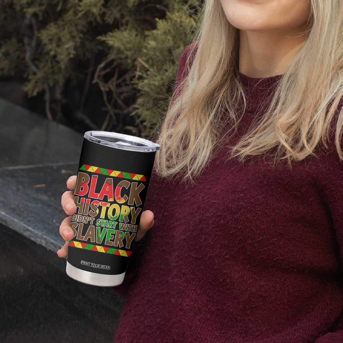 Black History Month Tumbler Cup Black History Month Didn't Start With Slavery TS14 Print Your Wear