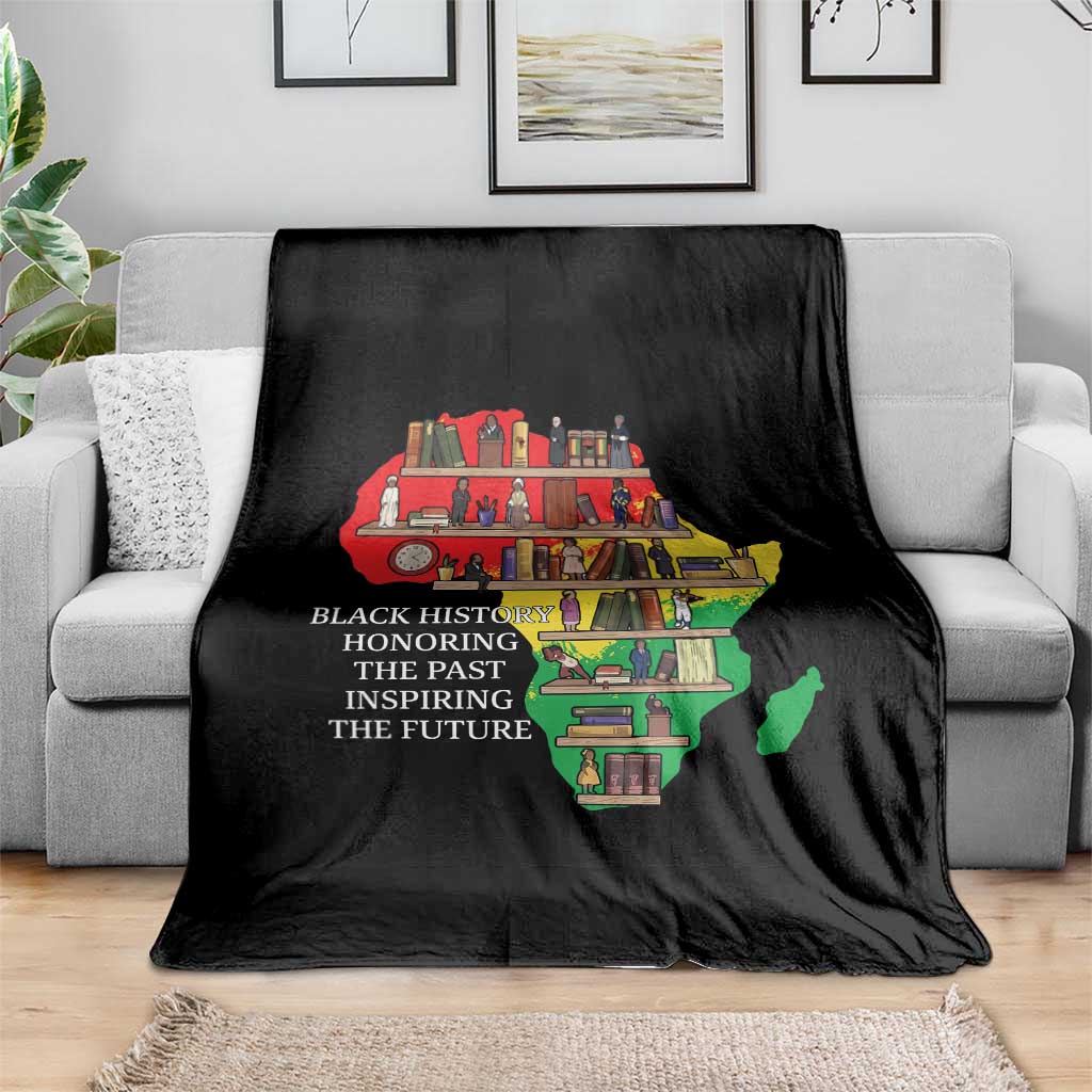 Black History Teacher Throw Blanket Black History Honoring The Past Inspiring The Future TS14 Print Your Wear