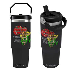 Black History Teacher Flip Straw Tumbler Black History Honoring The Past Inspiring The Future TS14 One Size: 30 oz Black Print Your Wear