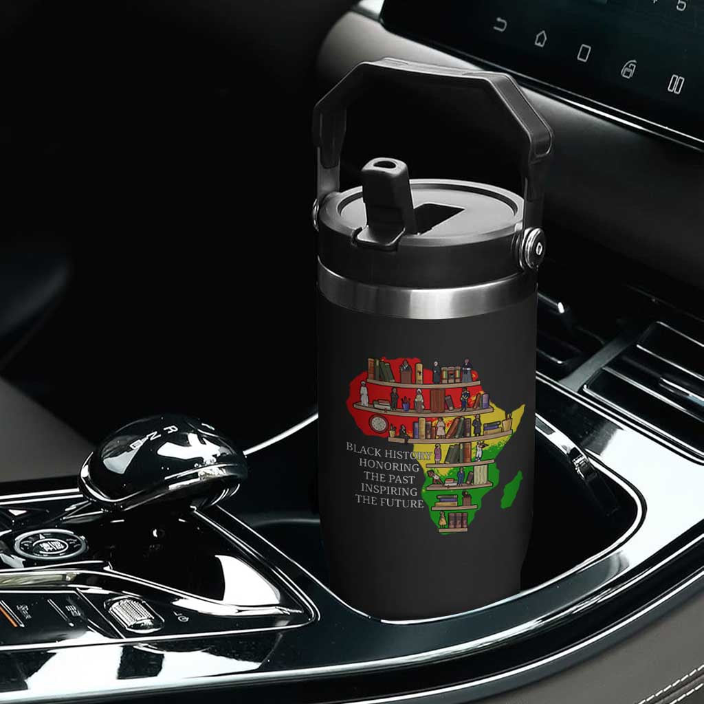 Black History Teacher Flip Straw Tumbler Black History Honoring The Past Inspiring The Future TS14 Print Your Wear
