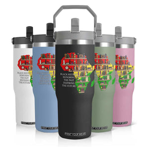 Black History Teacher Flip Straw Tumbler Black History Honoring The Past Inspiring The Future TS14 Print Your Wear