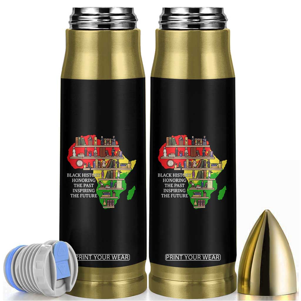 Black History Teacher Bullet Tumbler Black History Honoring The Past Inspiring The Future TS14 Black Print Your Wear