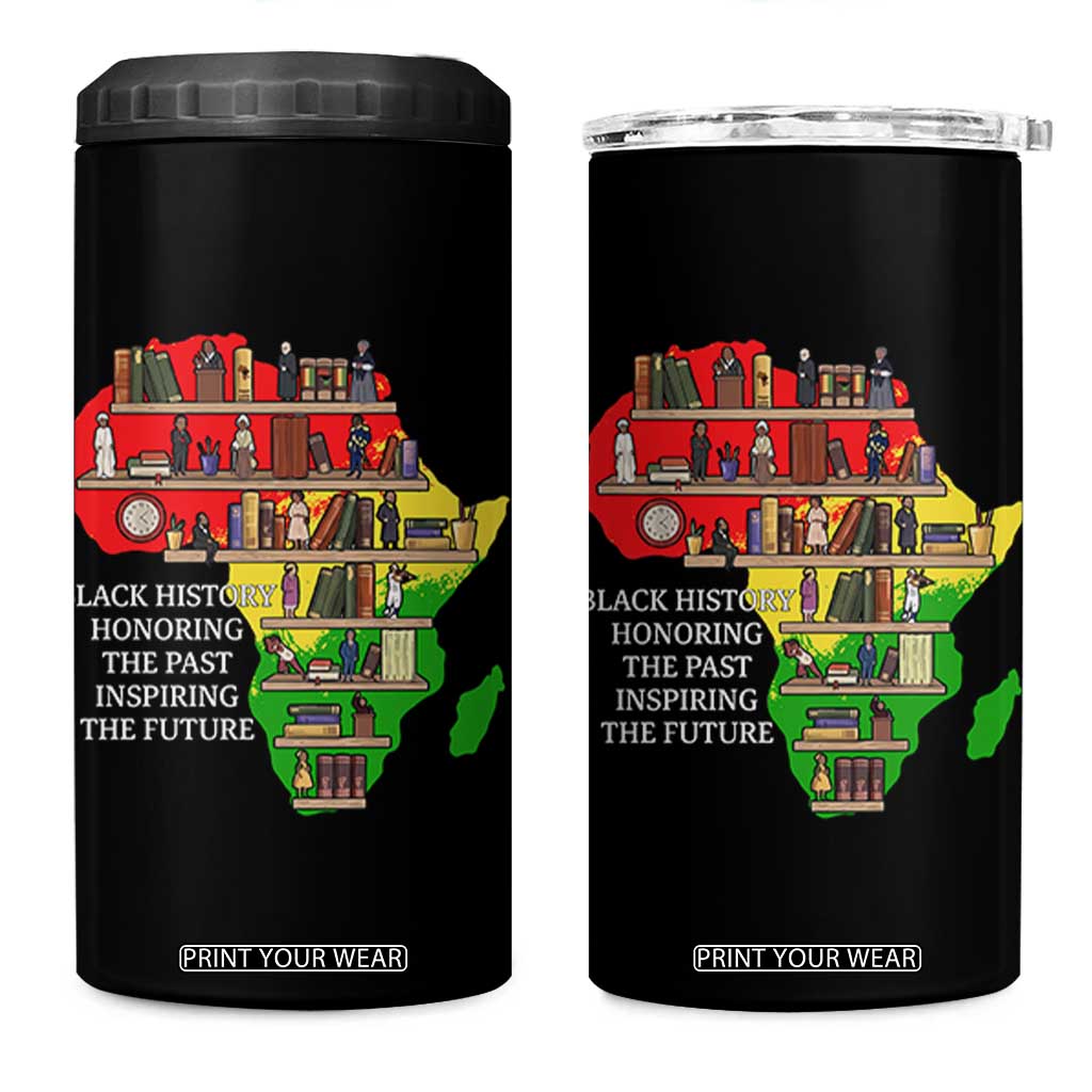 Black History Teacher 4 in 1 Can Cooler Tumbler Black History Honoring The Past Inspiring The Future TS14 One Size: 16 oz Black Print Your Wear