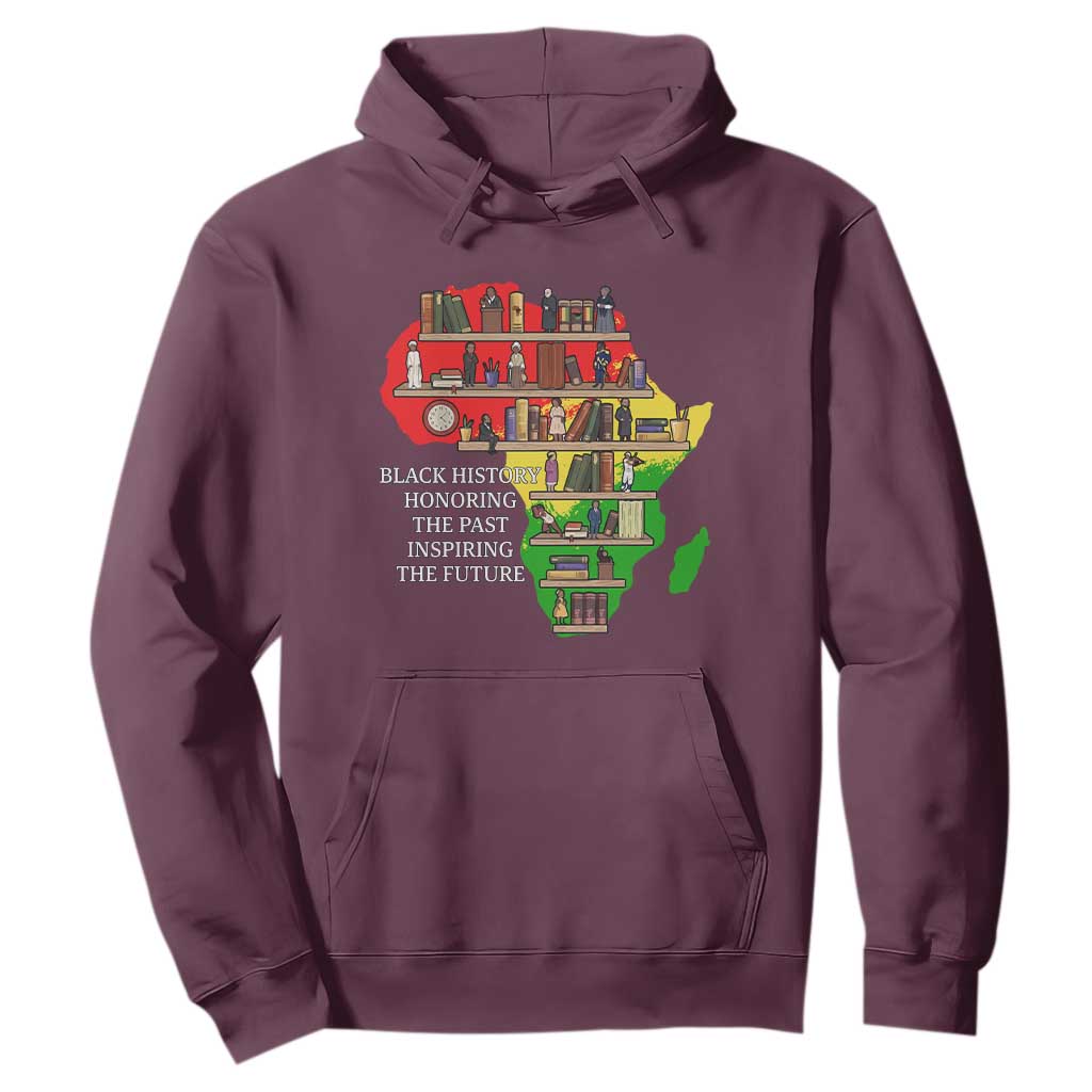 Black History Teacher Hoodie Black History Honoring The Past Inspiring The Future TS14 Maroon Print Your Wear