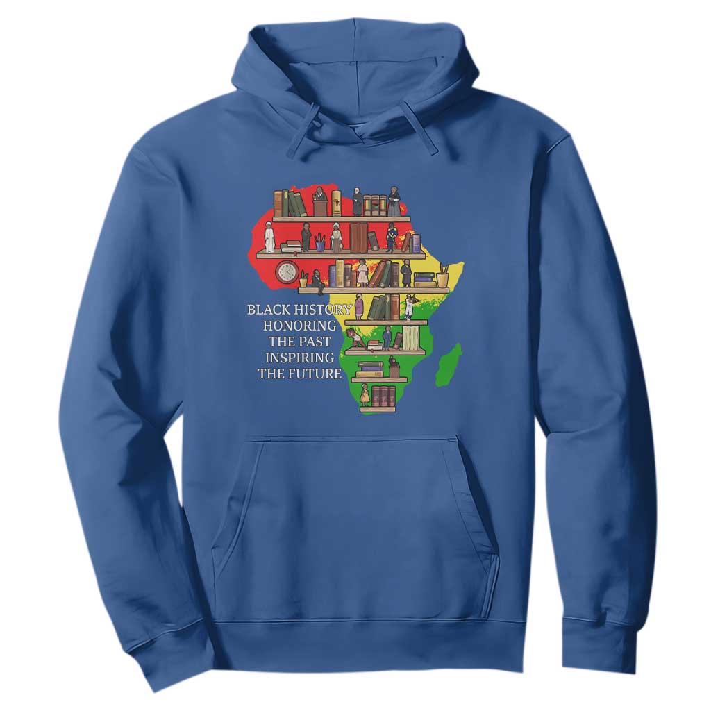 Black History Teacher Hoodie Black History Honoring The Past Inspiring The Future TS14 Royal Blue Print Your Wear